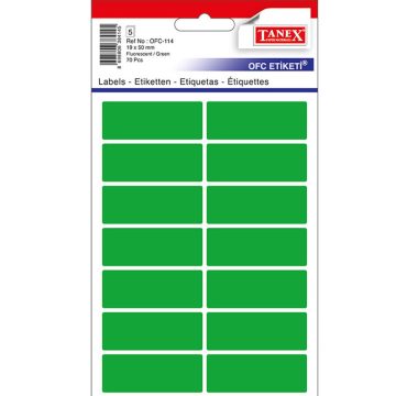 Etichete 19*50mm Colturi Rotunde Verzi 70/Set Tanex