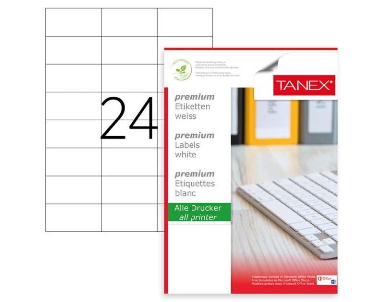 Etichete 24/A4 70*37.125mm Colturi Drepte 100/Top Tanex