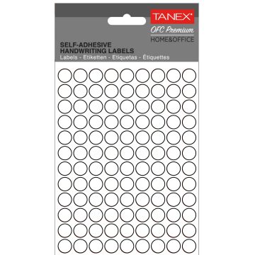 Etichete Rotunde 10mm Albe 1080/Tipla Tanex