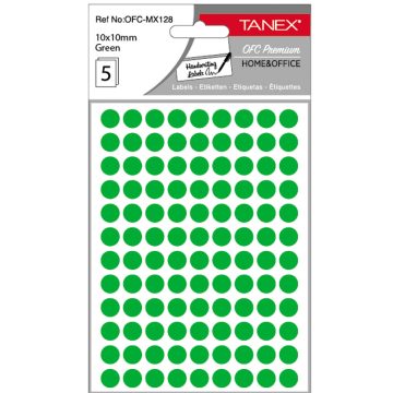 Etichete Rotunde 10mm Verzi 540/Tipla Tanex