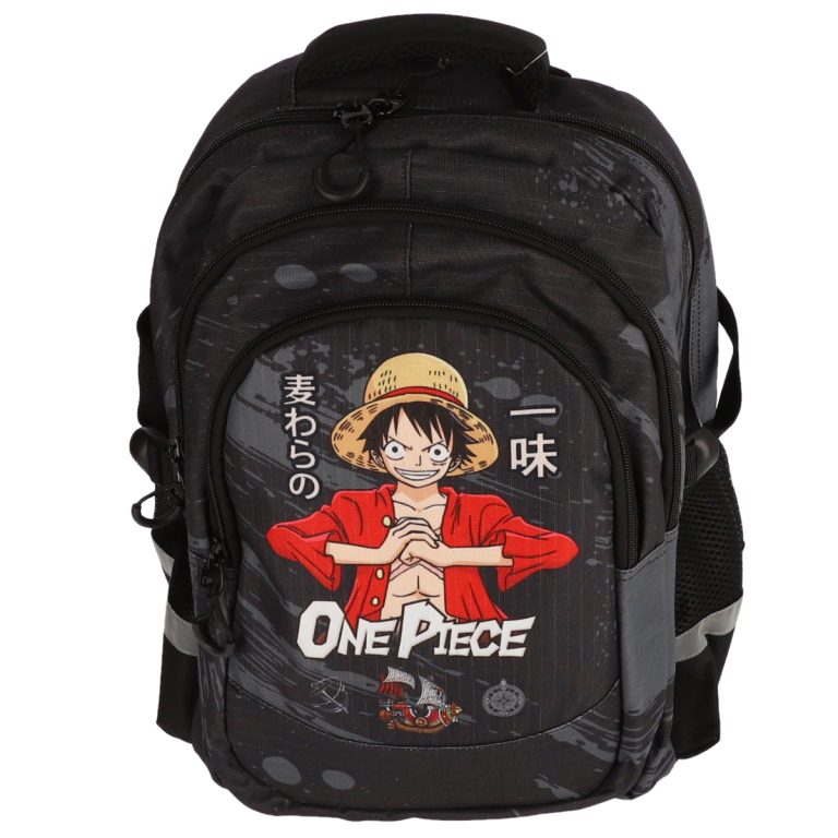 Ghiozdan Cl I-Iv One Piece Negru 3 Fermoare Pigna
