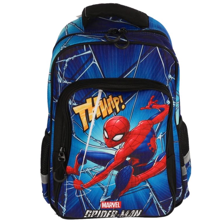 Ghiozdan Clasa 0 Spiderman Albastru 2 Fermoare Pigna
