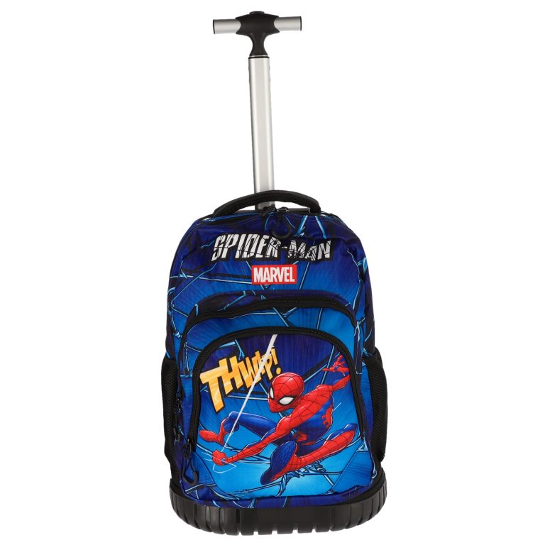 Ghiozdan Troller Cl I-Iv Spiderman Albastru 3 Fermoare Pigna