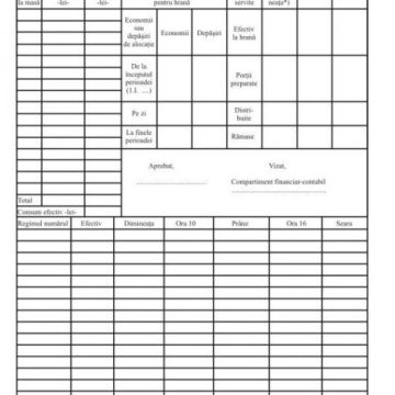 Lista Zilnica Alimente A4