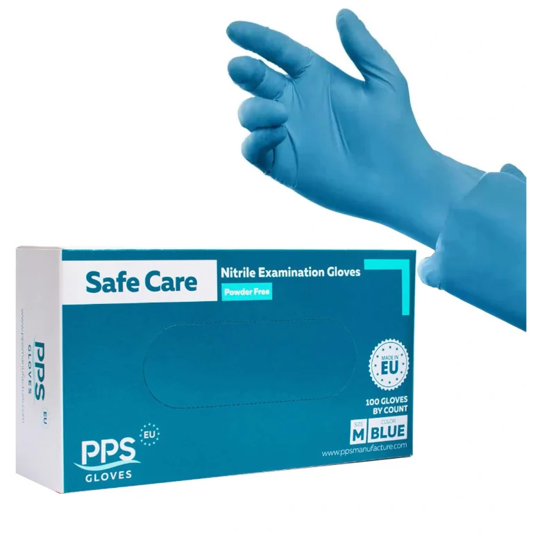 Manusi nitril fara pudra, Safe Care, 100buc/cutie, Albastre, Marimea XL
