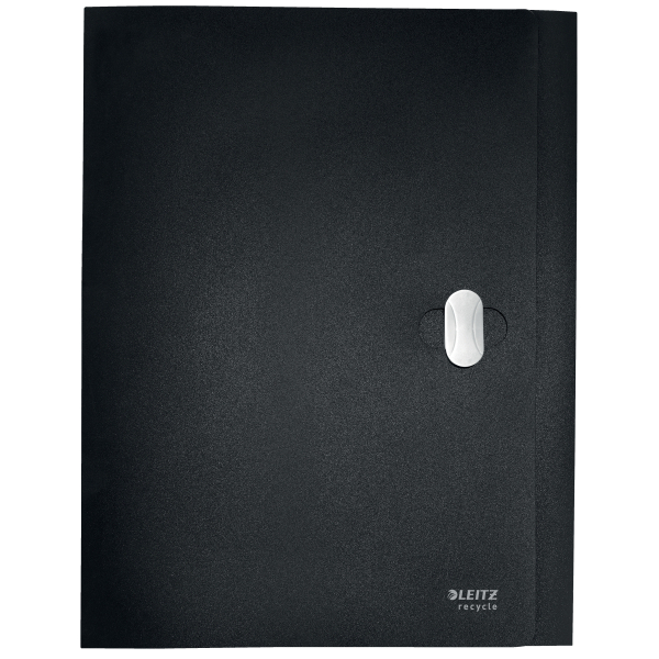 Mapa Plastic Cu Buton Neagra Jumbo Recycle Leitz