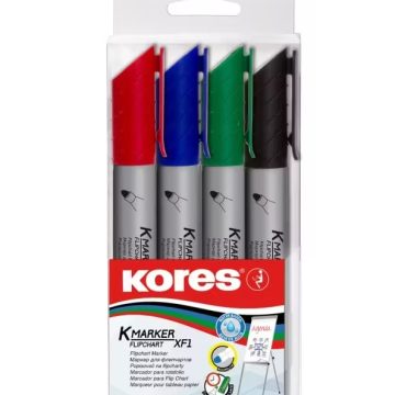Marker Flipchart 4/Set 3mm Eco Kores