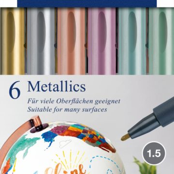 Marker Metallics Set 6 Buc Faber-Castell