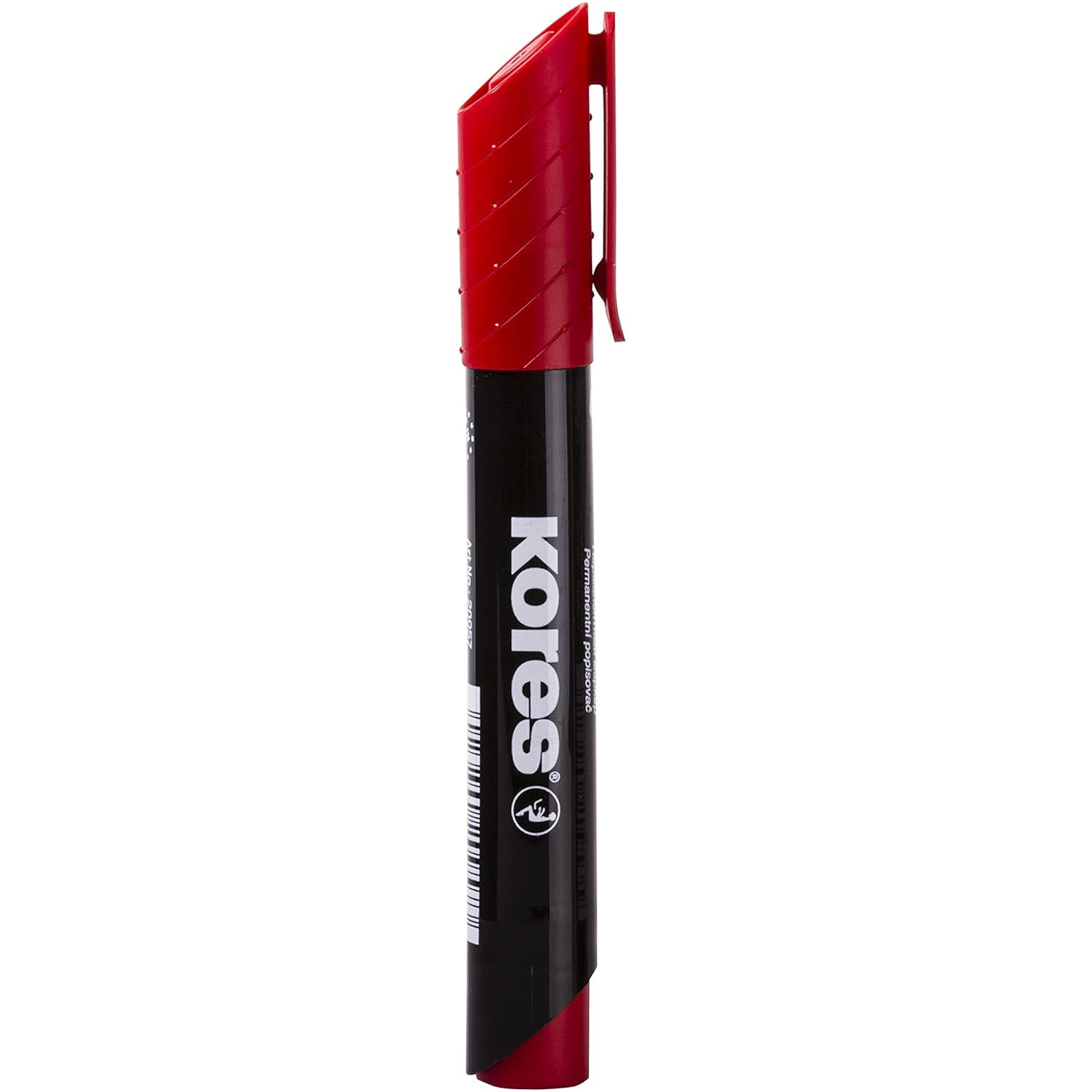 Marker Permanent Rosu Varf Rotund 3mm Eco Kores
