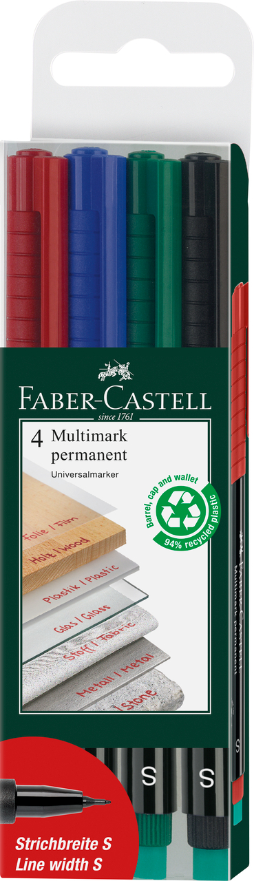 Marker Permanent Set 4 S Multimark Faber-Castell
