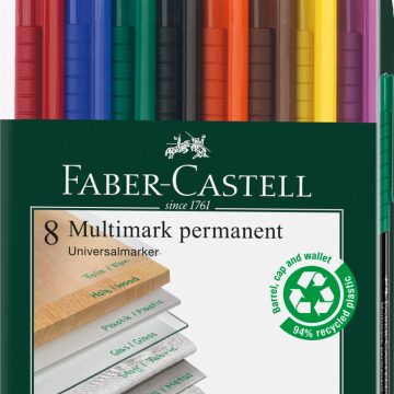 Marker Permanent Set 8 F Multimark Faber-Castell