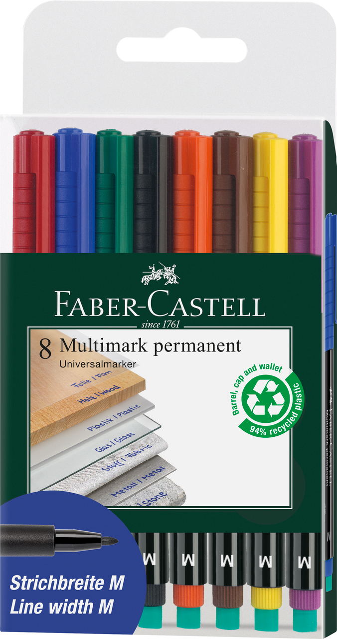 Marker Permanent Set 8 M Multimark Faber-Castell