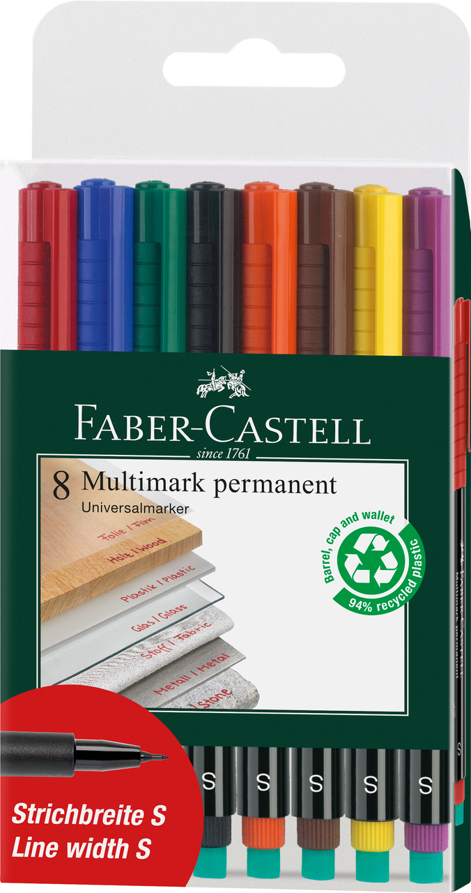 Marker Permanent Set 8 S Multimark Faber-Castell