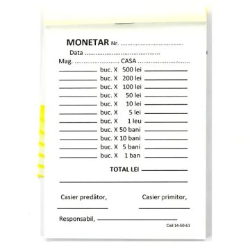 Monetar 2 Exemplare Autocopiativ