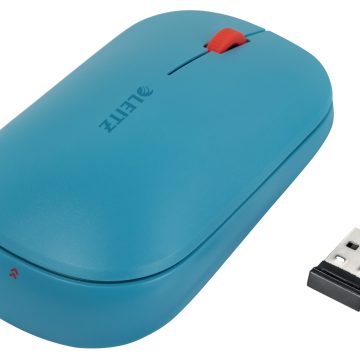 Mouse Optic Conexiune Duala Albastru Celest Cosy Leitz