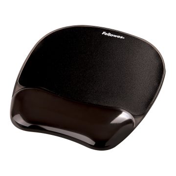 Mouse Pad Si Suport Incheieturi Negru Gel Crystal Fellowes