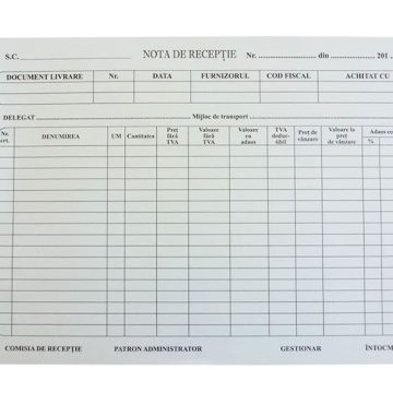 Nota Receptie Model Vechi Autocopiativa