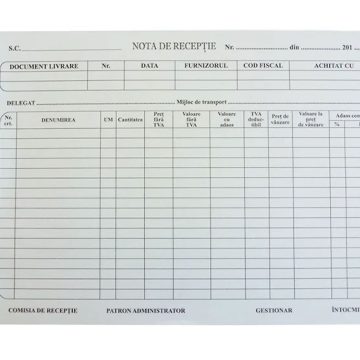 Nota Receptie Model Vechi