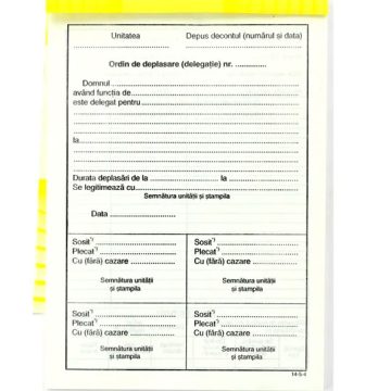 Ordin De Deplasare A5