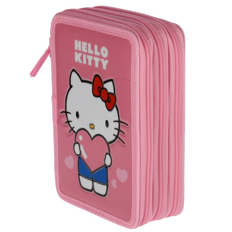 Penar Neechipat 3 Fermoare Hello Kitty Roz Pigna
