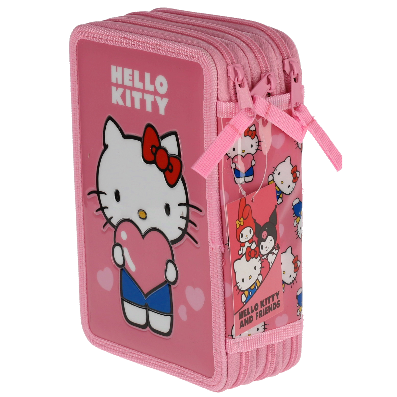 Penar Neechipat 3 Fermoare Hello Kitty Roz Pigna