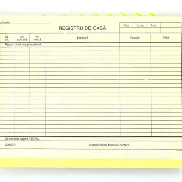 Registru Casa Model Nou Autocopiativ