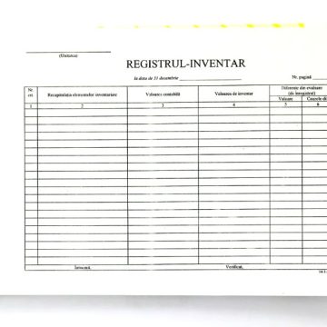 Registru Inventar Orizontal 31 Decembrie