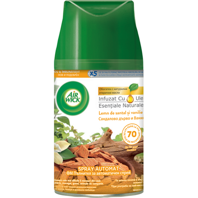 Rezerva Odorizant Camera 250ml Air Wick Lemn de santal & Vanilie
