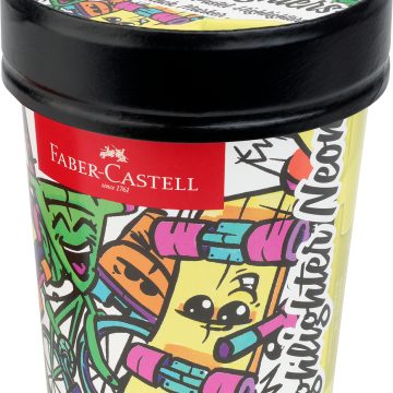 Set 10 Textmarkere Superfluorescente Editie Speciala Cutie Inghetata Faber-Castell