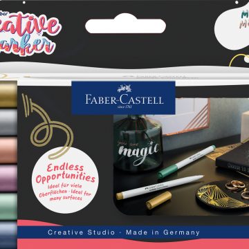 Set 6 Markere Creative Goldfaber Culori Metalizate 1.5mm Faber-Castell