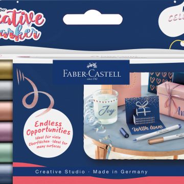 Set 6 Markere Creative Goldfaber Culori Metalizate Happy Celebration Faber-Castell
