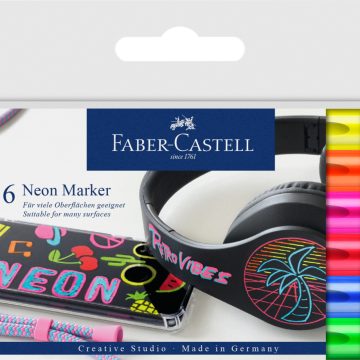 Set 6 Buc Marker Creativ Neon Faber-Castell