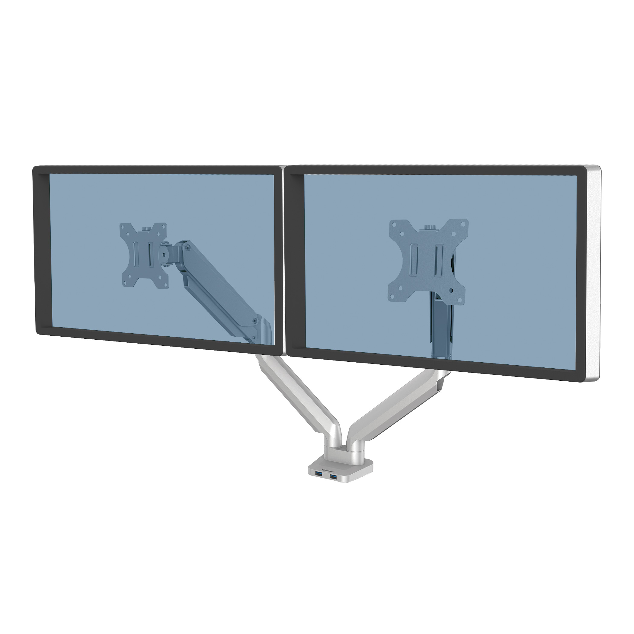 Suport Monitor 2 Brate Argintiu Platinium Fellowes