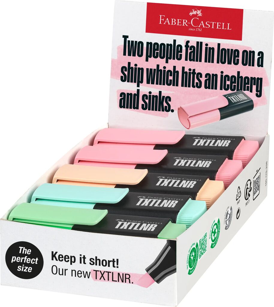 Textmarker Mini Pastel Culori Asortate Model A Faber-Castell