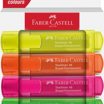 Textmarker Set 4 Carton Superfluorescent 1546 2024 Faber-Castell