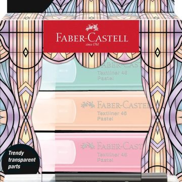 Textmarker Set 4 Pastel Editie Speciala Glassy Faber-Castell