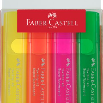 Textmarker Set 4 Superfluorescent 1546 Faber-Castell