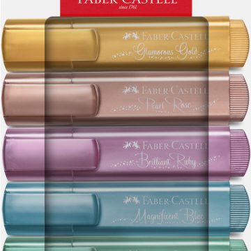 Textmarker Set 6 Metalizat Cutie Carton 2024 Faber-Castell